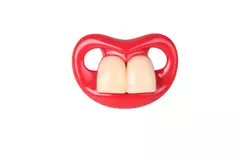 Chupetas engraçadas para bebês, bigode chupeta, chupeta recém-nascida, dentes Binky, presente para meninos, 0-6 meses