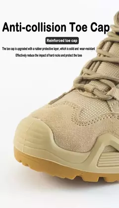 Imagem do Botas táticas de combate impermeáveis masculinas, Botas de tornozelo para caminhadas ao ar livre, Escalada botas de combate