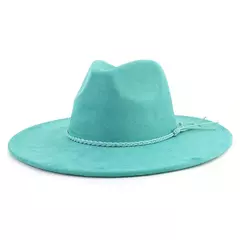 Chapéu Fedora de camurça para homens e mulheres, chapéu de feltro, Fedora clássico, chapéu de igreja, jazz, outono, inverno, 9,5 cm - loja online