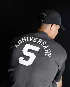Camiseta solta de fitness masculina, corrida, extragrande, academia, musculação, malha casual, manga curta, esportes de rua, novo, verão - loja online
