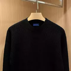 Suéter de tricô com gola O masculino, mangas de ombro caídas, macio, quente, confortável, casual, monocromático, outono, inverno - Wolf Magazine