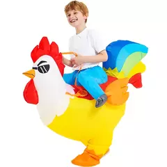 Adulto galo inflável traje engraçado unicórnio elk animais terno inflável halloween carnaval meio corpo explodir terno para cosplay