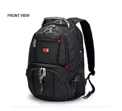 Durável Swiss Multifuncional Laptop Mochila, Resistente À Água Saco De Viagem, Faculdade Bookbag, Porta De Carregamento USB, 17";;VERDADEIRO;;"15 inch General - Wolf Magazine