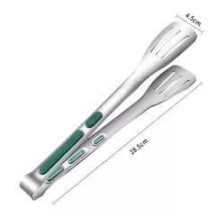 Pinças De Bbq Longo De Aço Inoxidável, Punho Antiderrapante, Clipe De Churrasco Frito, Braçadeira De Pão De Salada, Ferramentas De Cozinha, Clipes De Carne De Comida, 7 ", 9", 11";;VERDADEIRO;;"9 Inch