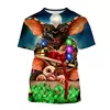 T-shirt impressa em 3D para homens e mulheres, filme de horror de Natal, monstro fantoche, venda quente, moda nova