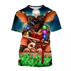T-shirt impressa em 3D para homens e mulheres, filme de horror de Natal, monstro fantoche, venda quente, moda nova - Wolf Magazine