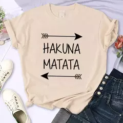 T-shirt do Rei Leão Disney para mulheres, top Kawaii engraçado, camiseta Harajuku, roupas femininas, Hakuna Matata, anos 90 - comprar online