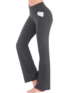 Ogilvy Mather-Calça de perna feminina, Palazzo Largo Assassino, Cintura alta, OL Ladies Calças longas de carreira, Sólido, Elegante, Feminina