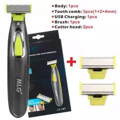 Barbeador elétrico para os homens usb recarregável barba de barbear depilador masculino máquina cabelo cuidados com a cara limpeza - comprar online