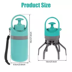 Saco de lixo exterior portátil para banheiro de animais de estimação, dispensador fecal de pá de seis garras para banheiro de cachorro