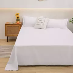 Imagem do Lençol de algodão puro cor, cor pura simples, peça única, Skin-Friendly, dormitório estudantil, cama de solteiro e casal