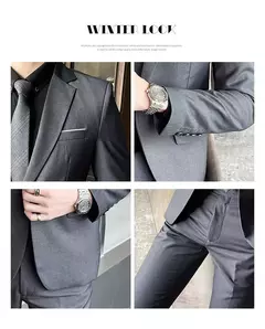 Terno de escritório formal masculino, terno fino casual masculino, vestido de noiva, moda boutique, monocromático, colete noivo, noivo na internet
