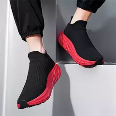 Imagem do Tênis respiráveis de verão masculino, tênis de malha confortável, tênis de plataforma unissex, casual, tamanho grande 46, venda quente