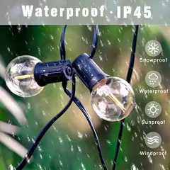 Outdoor LED String Lights, Lâmpadas, Festão, Fada, Pátio, Guirlanda, Lâmpada, Casamento, Rua, Acampamento, Jardim, Decoração de Festa, G40, 110V, 220V na internet