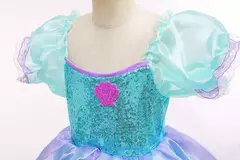 Menina sereia vestido para crianças festa de aniversário princesa cosplay traje ariel halloween fantasia roupas verão elegante vestido - loja online