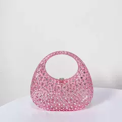 Bolsas acrílicas transparentes para mulheres, bolsas de festa de luxo, bolsa de noite casual Bling Bling Bling Clear Clutch, diamante da moda - comprar online