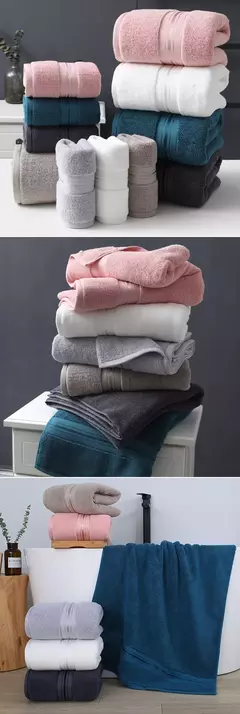 Toalhas domésticas de algodão feitas, toalhas de banho grandes para adultos ampliadas e espessadas, absorventes, macias, não facilmente para perder cabelo, toalhas diárias