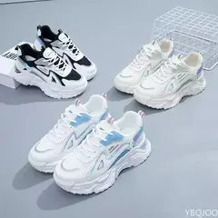 Sapatilhas de plataforma para mulheres, sapatilhas casuais para senhoras, sapatos baixos, verde, 2023