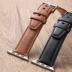 Faixa de relógio de couro para apple pulseira de relógio 49mm 44mm 45mm 42mm 38mm 40mm 41mm mulher homem pulseira iwatch série 8 7 6 5 4 3 se banda