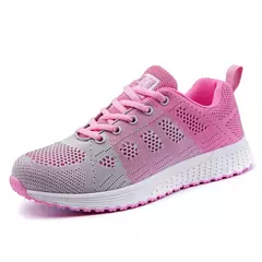 Tênis respiráveis para mulheres, plus size, sapatos de caminhada, tecido de malha, laço, calçado feminino, moda feminina, novo, 2024 - Wolf Magazine