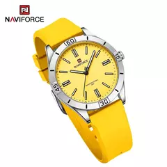 Imagem do Naviforce relógio de pulso feminino simples, pulseira de silicone impermeável, novo design, moda, para senhoras, 2024