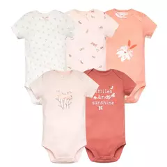 Bodysuit dos desenhos animados para bebês meninos e meninas, macacão de manga curta 100% algodão, roupas recém-nascidas, roupas de bebê 0-24months, 3-5pcs, novo - comprar online