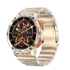 Smartwatch amoled AK59 com bateria grande para senhoras, pulseira de metal de borracha, relógio esportivo, BT Call 400mAh, moda luxuosa - loja online