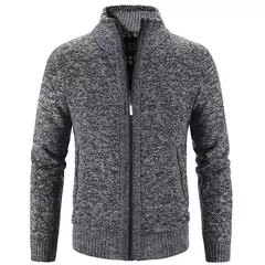 Suéter de malha de peito único masculino, cardigã justo, suéteres casuais, casacos sólidos, primavera, outono, nova moda