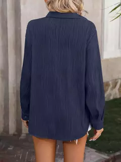 Blusas vintage grandes para mulheres, camisas soltas casuais para jovens, tops femininos monocromáticos, moda elegante, outono, 2024 - Wolf Magazine