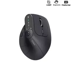 Mouse ergonômico vertical multidispositivo com ajuste de função Kno recarregável 2.4G Bluetooth Mouse sem fio para PC Tablet - comprar online