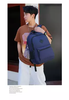 Mochila de carregamento USB impermeável para homens, sacos traseiros do escritório do negócio, mochila para laptop casual, mochilas escolares masculinas, 15,6";;VERDADEIRO;;"CINZA - comprar online