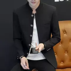 Jaqueta de negócios estilo chinês masculina, terno fino, casual, high-end, simples, elegante moda, festa, compras, cavalheiro, alta qualidade, 2022 na internet