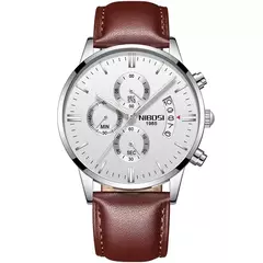 Nibosi-relógio masculino de quartzo, estilo militar, luxo, marca superior, famo na internet