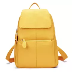 Mochila Zency-Anti-Roubo de Couro Feminina, Mochila de Grande Capacidade, Bolsa Designer de Viagem, Couro Branco, Qualidade, Elegante, A ++ - comprar online