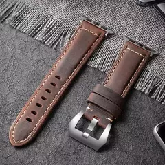 Pulseira de Couro para Apple Watch, Série 10, 9, 7, 8, 56, SE, Ultra 3, 2, 49mm, 44mm, 40mm, 45 milímetros, 41 milímetros, 42 milímetros - loja online