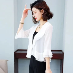 Imagem do Casaco curto, casaco fino, top versátil, roupa de proteção solar, primavera, verão, novo, 2021