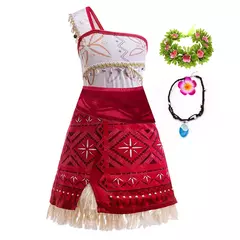 Meninas novo filme moana 2 vestido festa de halloween aventura traje menina princesa roupas extravagantes crianças vaiana pet porco outfit - loja online