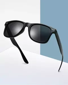 Óculos de sol quadrados clássicos polarizados para homens e mulheres, óculos de sol preto retrô antireflexo, moda masculina e feminina, verão na internet