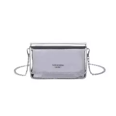 Bolsa de ombro quadrada para mulheres, bolsa crossbody de corrente, bolsa Y2K feminina, compras diárias, prata, nova moda, 2023 - comprar online