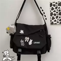 Imagem do Bolsa Crossbody Japonesa de Grande Capacidade para Mulheres, Bolsas de Nylon, Ombro, Workwear Retro, Carteiro Bolsas