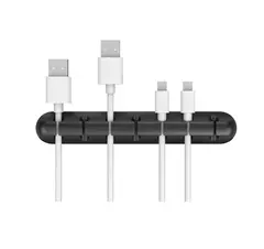Auto-adesivo Cabo Winder, Suporte de Carregamento USB, Fio Envolvido Cabo, Organizador Da Mesa, Material de Escritório, Desktop, 3, 5, 7 Clips - Wolf Magazine