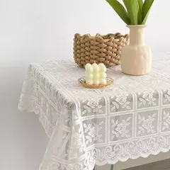 Toalha De Mesa De Renda Branca, Cobertura De Mesa De Jantar, Decoração De Festa De Casamento, Tampas De Mesa, Sala De Estar, Decoração De Mesa na internet