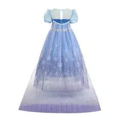 Crianças elsa traje menina aniversário malha vestido de princesa crianças cosplay neve rainha desempenho fantasia noite roupas de halloween - loja online