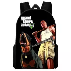 Imagem do Mochila escolar impermeável para meninos e meninas, mochila para Grand Theft Auto Collage, jogo de aventura, bolsa GTA