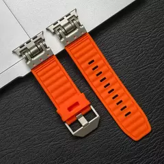 Pulseira de silicone para Apple Watch, Ultra 2, Correas Suaves, Apple iWatch Series 9, 8, 7, 6, 5, 4, Bracelete, 49mm, 45mm, 44mm, 42 milímetros - loja online