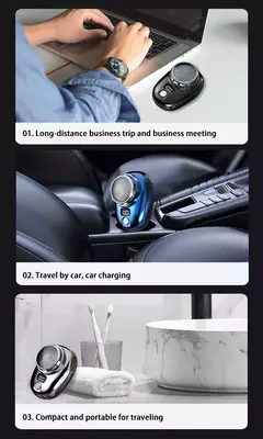 Mini barbeador elétrico para viagens masculinas, navalha portátil, aparador de barba, recarregável, recarregável, rosto - loja online