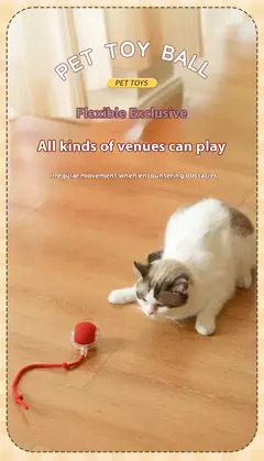 Gato bola interativa brinquedos bola de rolamento automático falso cauda recarregável inteligente animal de estimação brinquedo elétrico cão gato treinamento imitar mouse