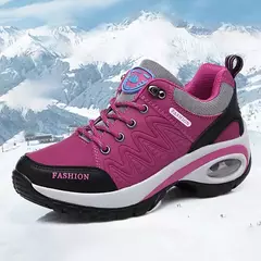 Sapatos de plataforma respirável confortáveis para mulheres, Tênis femininos, Sapatos casuais femininos, Botas curtas, Moda Lace Up, Exterior