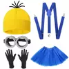 Miniso cosplay fantasia traje disfarce para adultos crianças gorro amarelo luvas elásticas steampunk óculos festa de halloween traje