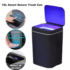 Sensor automático lixeira, elétrico, Touchless, Smart Bin, cozinha, banheiro, balde impermeável, lixo com tampa, Home Wastebasket, 16L